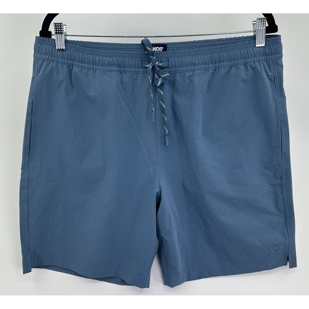 Lands End NWT Mens Swim Shorts Light Blue L UPF 50 Quick Dry Boxer Brief‎ Liner